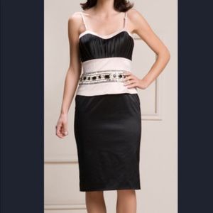 flattering beaded knee length dress